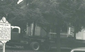 The house was moved in three sections to Daniel Boone Park